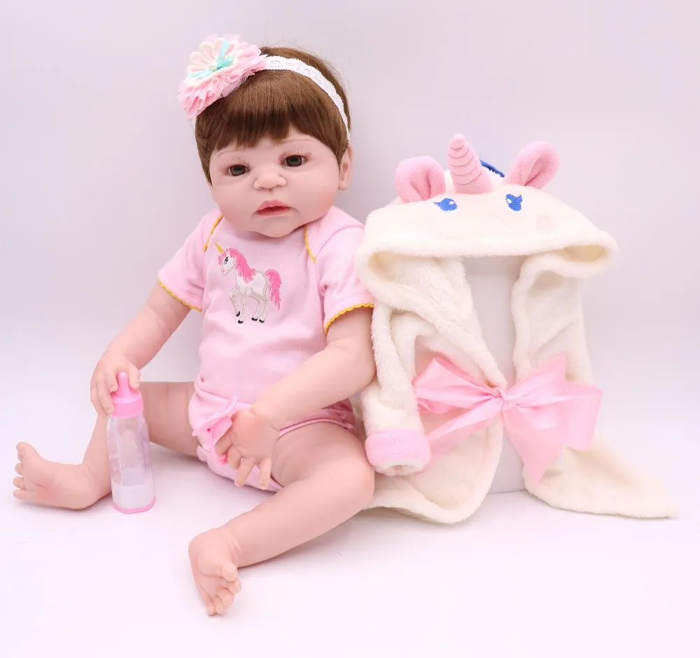 

NPKCOLLECTION 55cm Full Silicone Reborn Girl Baby Doll Toys Realistic Newborn Princess Babies Doll Lovely Birthday Gift Present