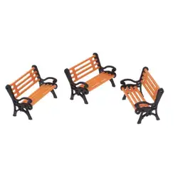 Топ! 5 шт. Пластик модели Park Bench Модель Пейзаж 1:50 ж/черный рычаг