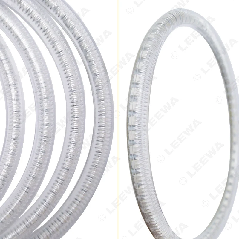 LEEWA 4x100 мм автомобиль SMD светодиодные кольца-гало Ангельские глазки DRL светодиодный налобный фонарь для Ford Focus 08+ Биксеноновые белый/синий/желтый# CA3348
