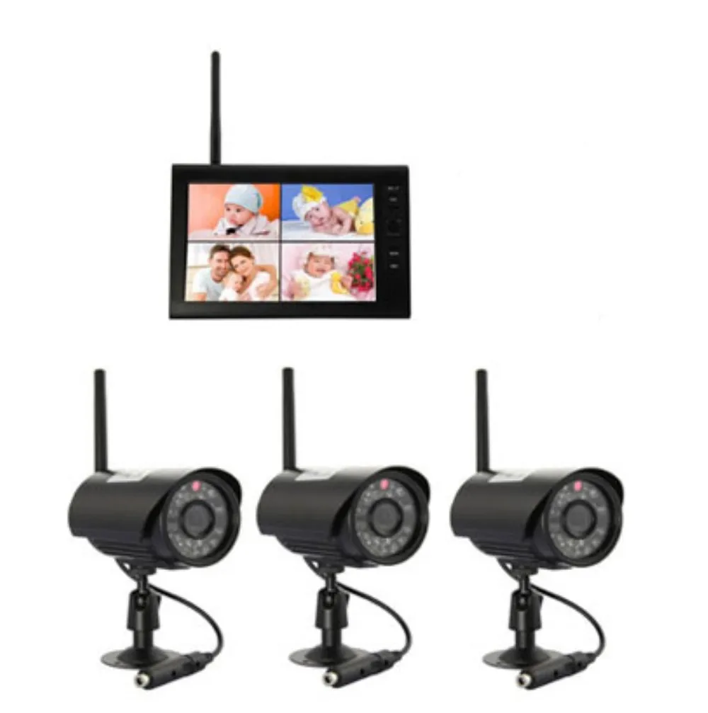 

7 Inch 2.4Ghz Outdoor Water-proof Camera Wireless Baby Monitor With 3 Camera