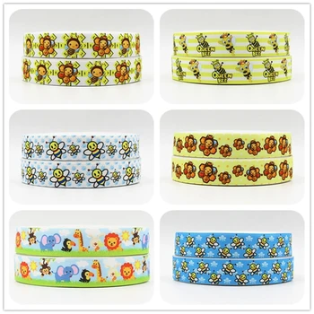 

Q&N ribbon 7/8inch 22mm animals on grassland Wedding Party Festive Event Decoration Crafts Gifts Wrapping Apparel Sewing Fabric