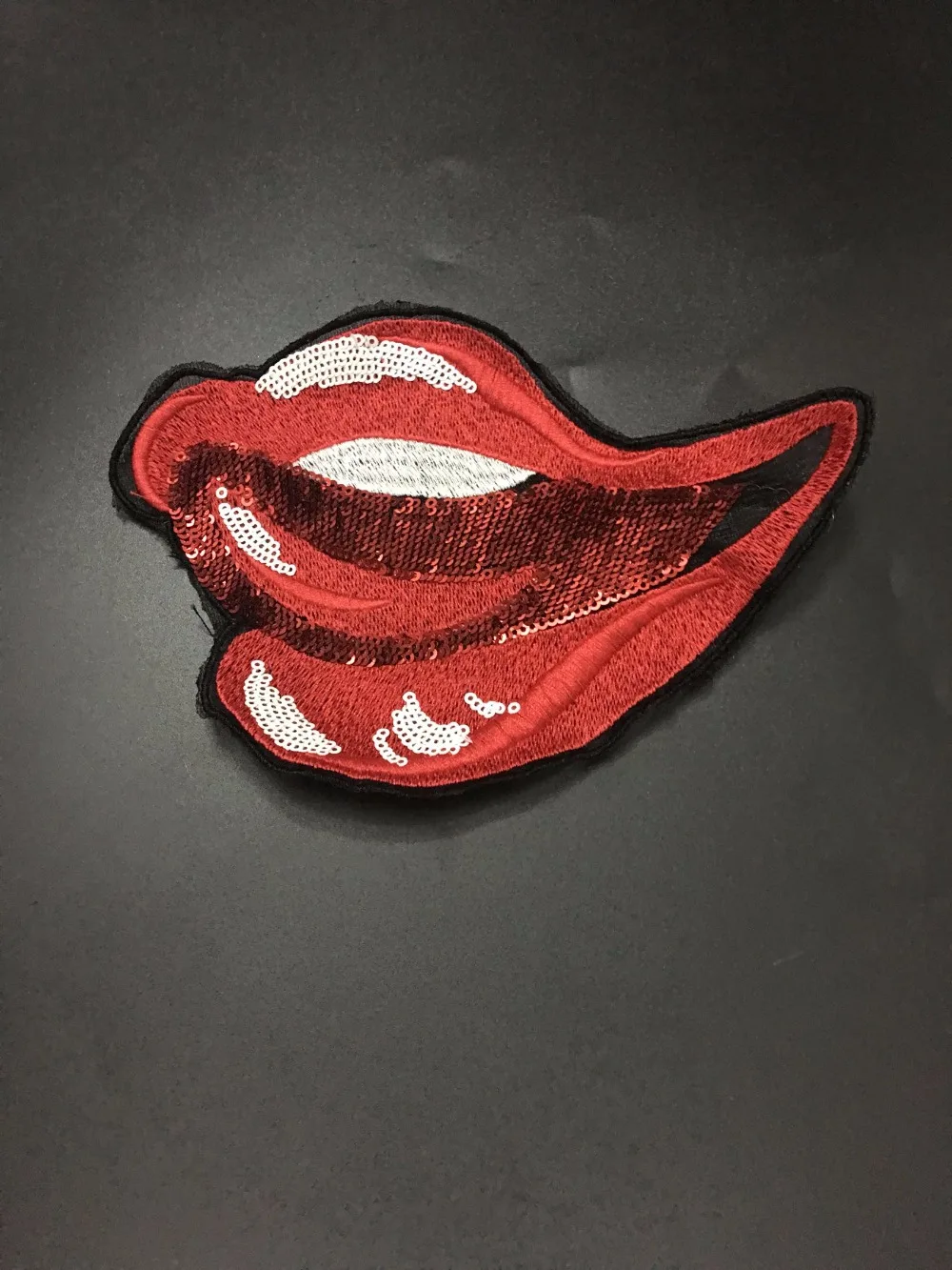 Lip sequins patch mouth applique decoration patch sewing on accessories