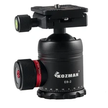 Kozman EB-2 Camera Tripod Ball Head Ballhead Quick Release Plate / 40mm Super Large Ball for Big Camera / Panoramic Photos