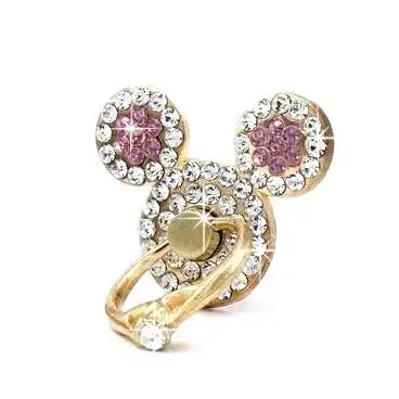 

Universal Ears Finger Ring Stand Rhinestone Crystal Bling Diamond Cell Phone Stent Holder Grip Kickstand for iPhone X 8 7