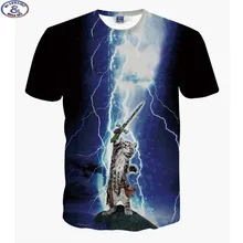 Mr.1991 marque 3D Animaux t-shirt pour garçons et filles drôle mignon Super pouvoirs chat imprimé animal grands enfants 12-18 ans t-shirt A3