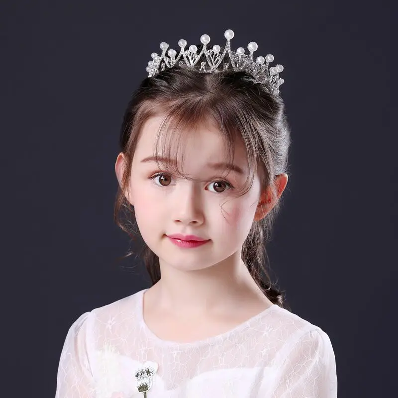 

EMS DHL free shipping Baby Girl's hair band Birthday Gift SilverCrown Headband metallic band Rabbit Ear Holiday Wear accessories