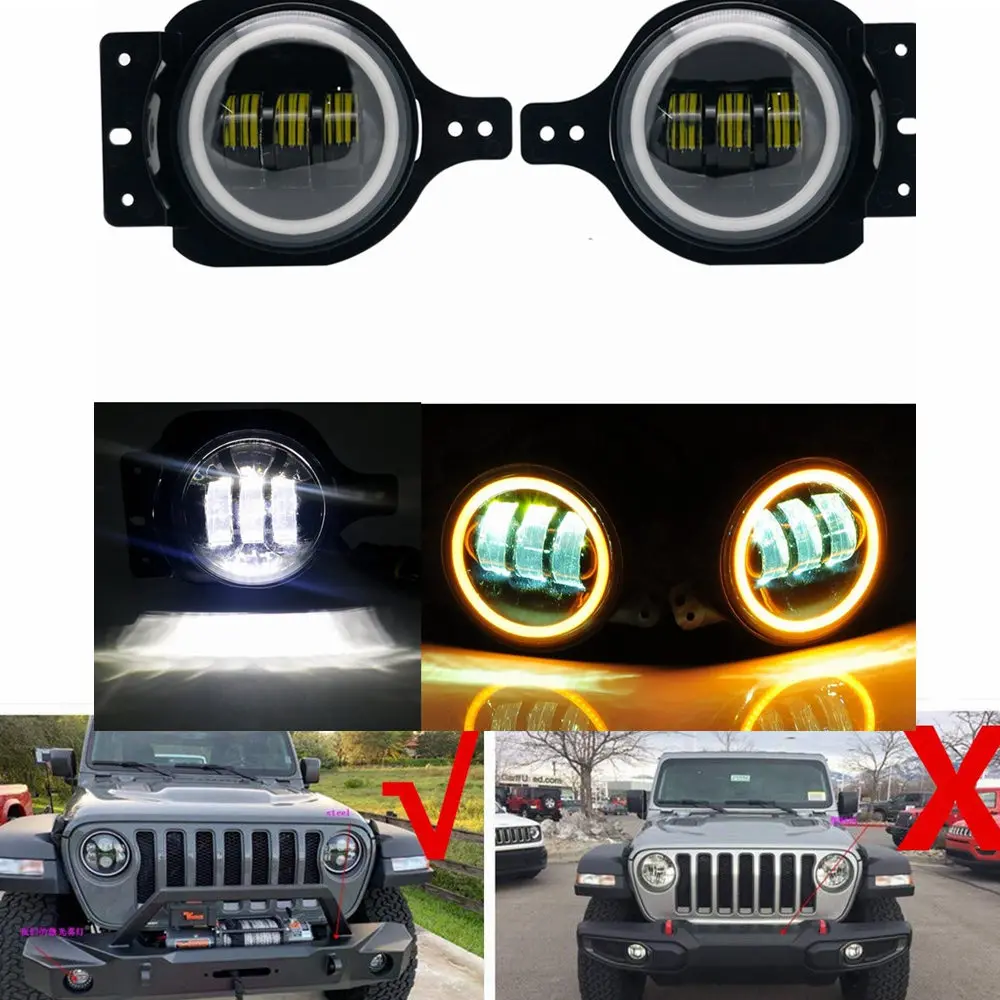 jeep jl led fog lamp 2018 2019