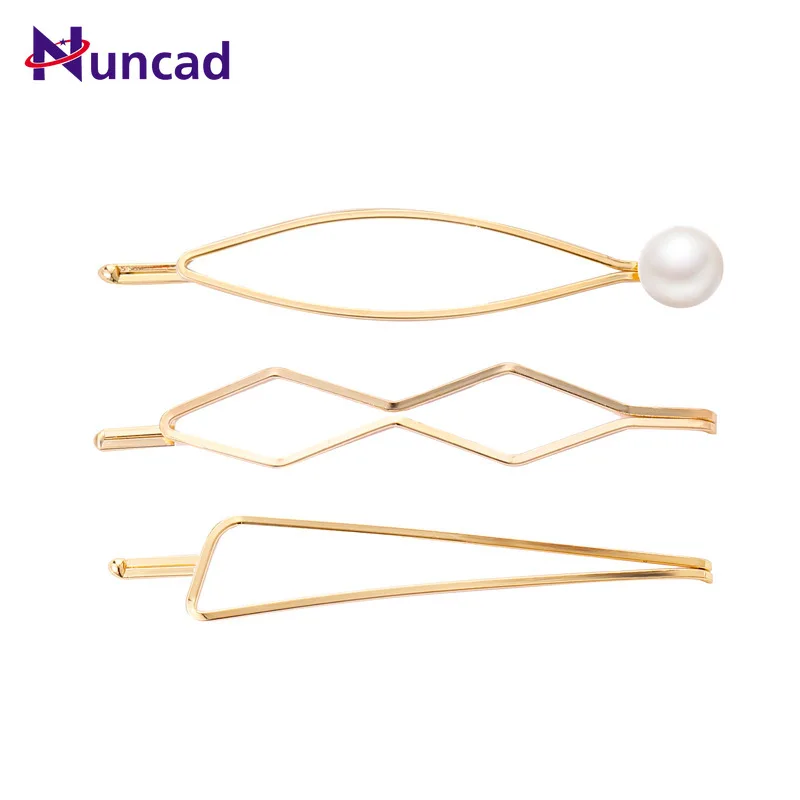 2019 New Hot Sale Set Imitation Pearl Party Play Hairpin Four-piece Suit Korea Temperament Sweet Duckbill Clip Side Female | Украшения и