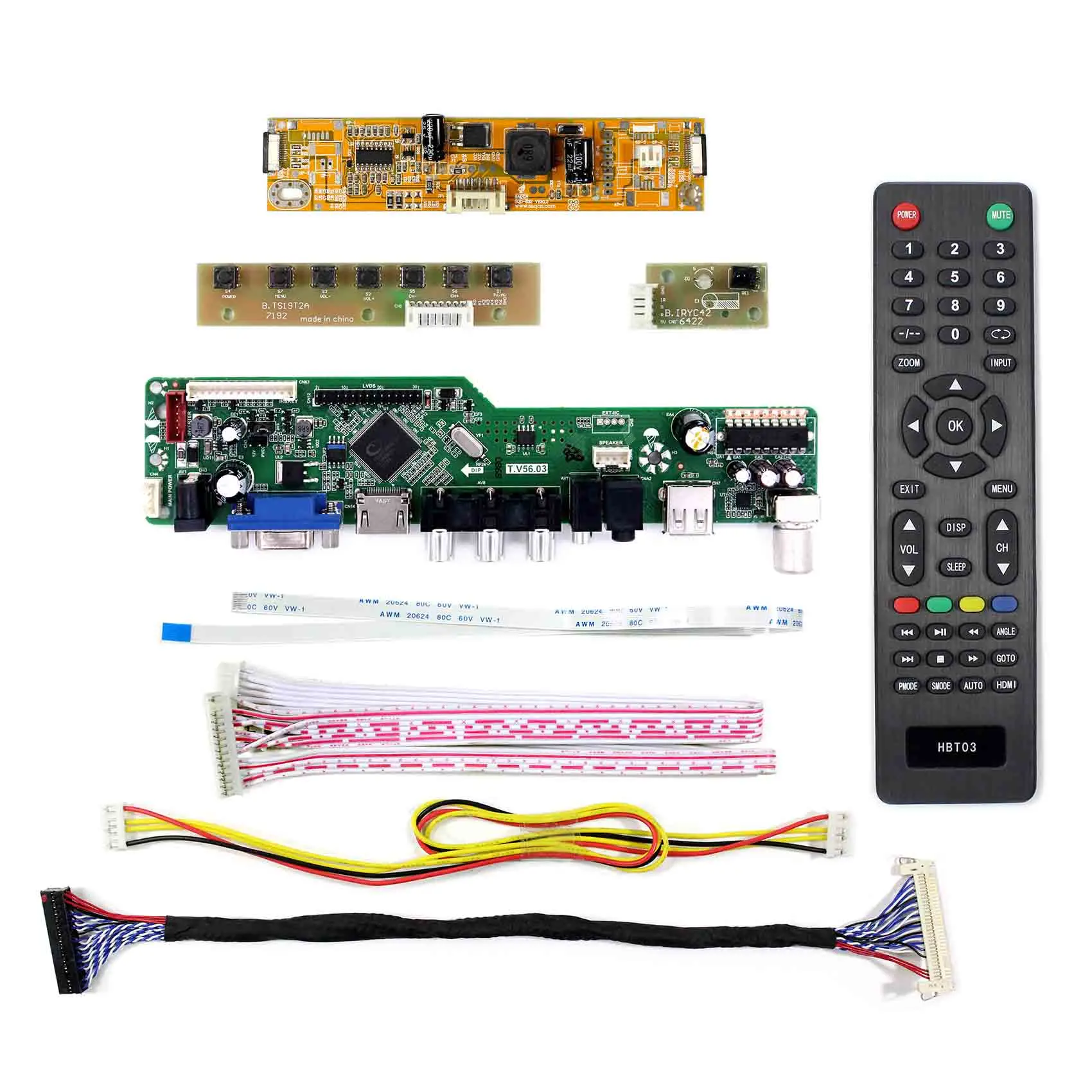 HDMI VGA CVBS RF ЖК-плата для 21," M215HW01 V6 oMT215DW02 V0 1920x1080 для 21,5 дюймов ЖК-экран CLAA215FA04 V1