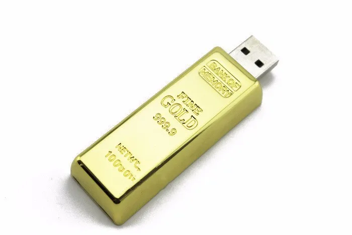 Золотые стержни USB флэш-накопитель 1 Гб 2 ГБ 4 ГБ 8 ГБ 16 ГБ 32 ГБ Флешка корпоративный подарок Золотая вспышка usb 2,0 100 шт/партия