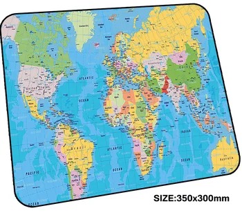 

world map pad mouse computador gamer mause pad 350x300mm padmouse Domineering mousepad ergonomic gadget Professional office mats