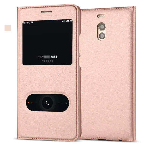 Rose gold case WeeYRN отвечая кожа флип чехол для телефона чехлы на Meizu M6 M6 note M5 note закаленное Стекло Футляр полное покрытие на мейзу м6 нот м5 нот чехол книжка - Цвет: Rose gold case