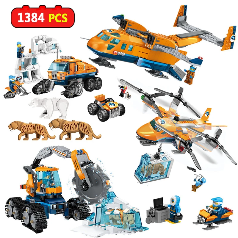 

City Arctic Scout Truck Air Transport Model Building Blocks Compatible Legoing Friends Creators Bricks Figures Toys for Children