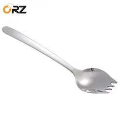 ОРЗ 2 шт. 304 Нержавеющая сталь Sporks с длинной ручкой для бутылок Открытый Столовые приборы для путешествий кемпинговая вилка и ложка