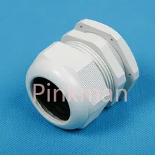 100 шт. Метрическая Системы белый M12 нейлоновые кабельные сальники