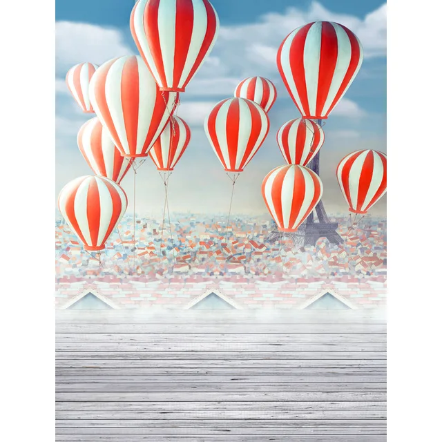Thin Vinyl Custom Hot air balloons Wedding Backdrops Photography