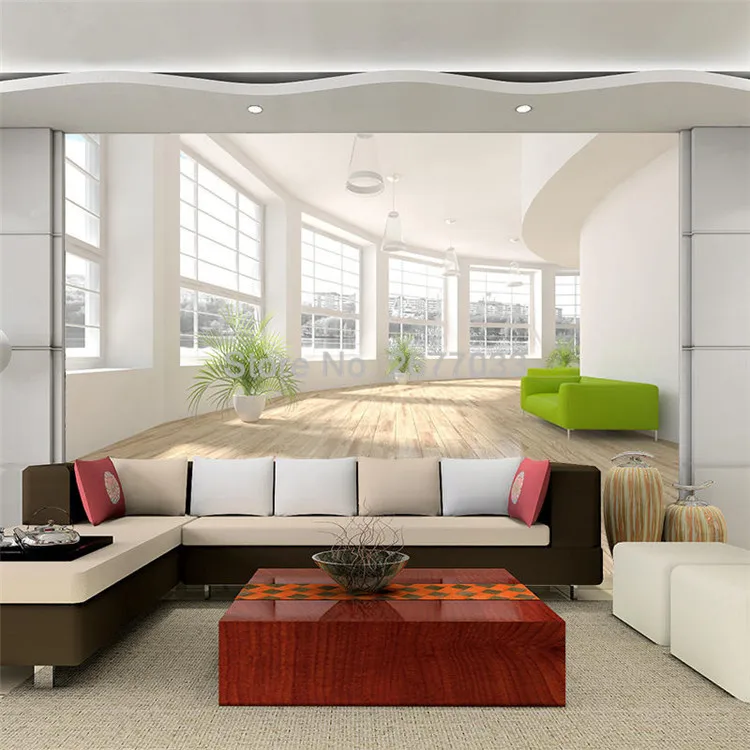 На заказ фото обои 3D стерео пространство расширение настенная Ткань Гостиная ТВ диван фон настенные покрытия Современный домашний декор