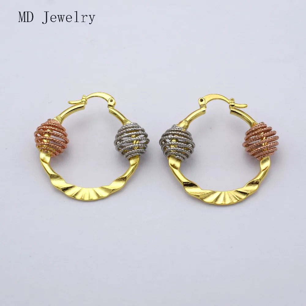 M.D Shop Jewelry earrings For Women Wholesale "ITALY 750 "Gold Plated