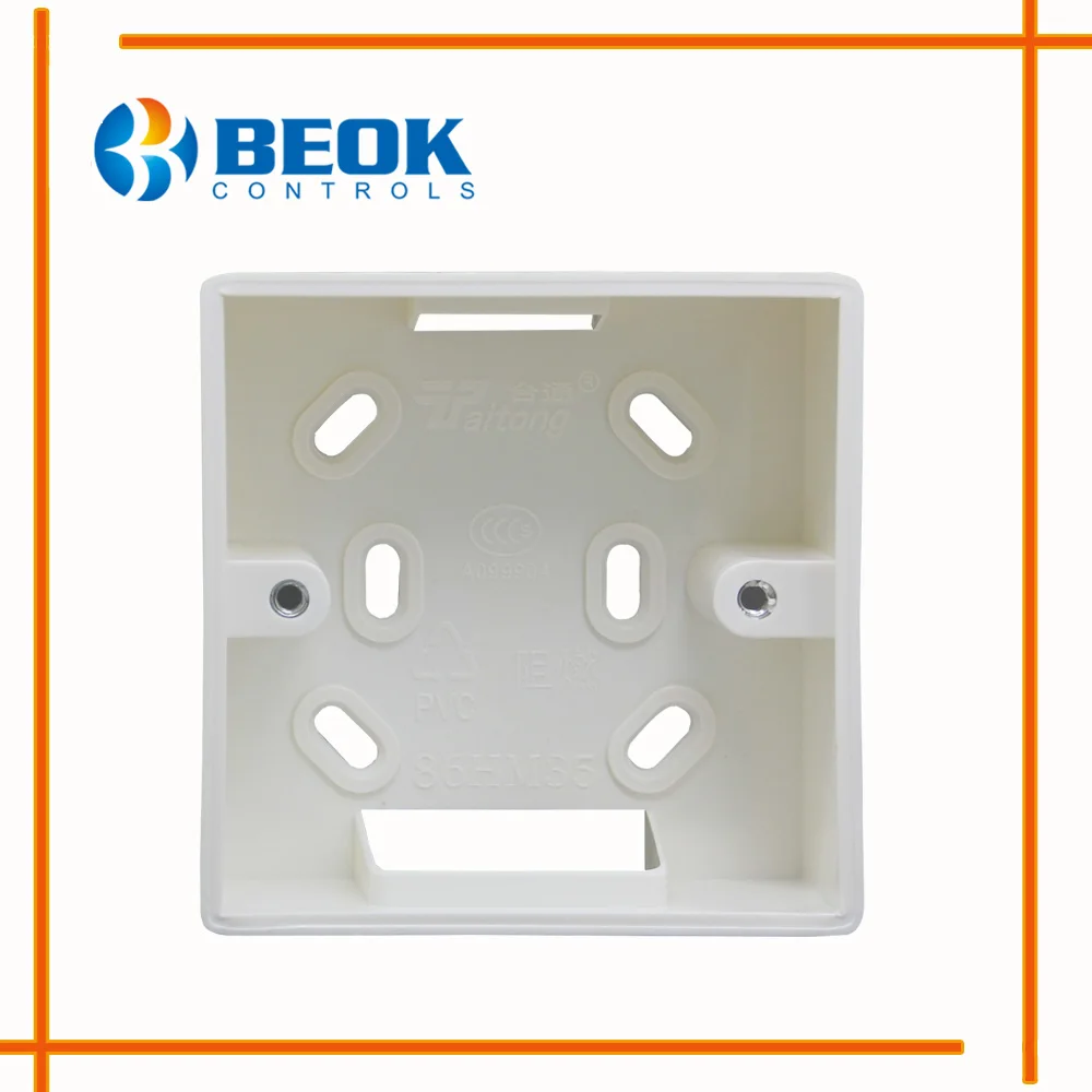

86*86mm Wall Mounted Junction Box for Thermostat White Color Installation Box for BOT-313WIFI Boiler Thermostat