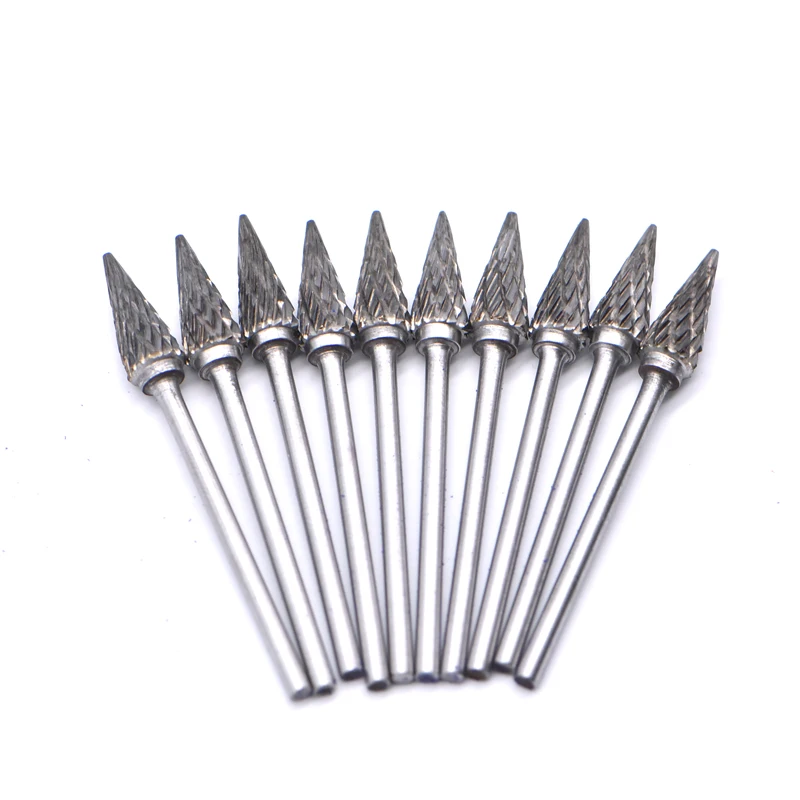 10pcs M6 Dental Grinding Heads Dentistry Equipment Tungsten Steel