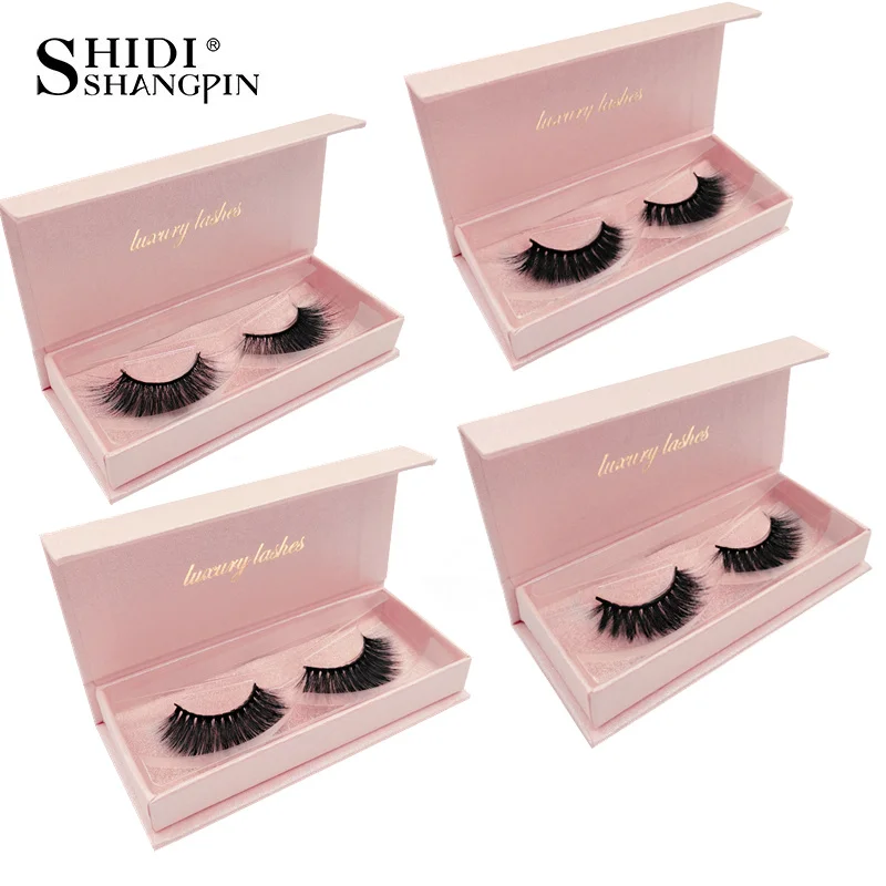 

SHIDISHANGPIN 1 pair mink eyelashes hand made natural false eyelashes volume soft 3d mink lashes cilios maquiagem #66-69
