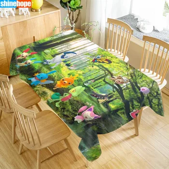 

Custom Pokemon Table Cloth Oxford Print Waterproof Oilproof Home Rectangular Party Table Cover 100X140cm/140X250cm