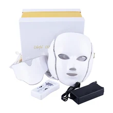 Светодиодный светильник, 7 цветов, фотонная маска для лица, омоложение кожи, уход за лицом, удаление морщин, электрическое косметическое спа-устройство