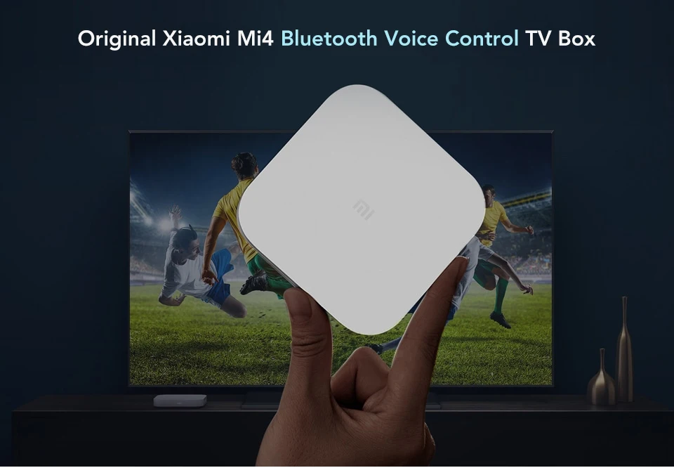 Китайская версия Xiaomi Mi tv Box 4 Smart Bluetooth 4,1 Голосовое управление Android tv приставка 2 Гб оперативной памяти + 8 Гб rom 2,4 г Wi-Fi 4 к HDR