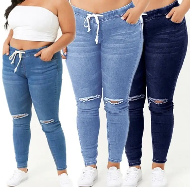 Ladies elastic Jeans plus big size, 4XL to 7XL high waist trouser aesthetic, denim mom,jean boyfriend for women,zaraing ankle