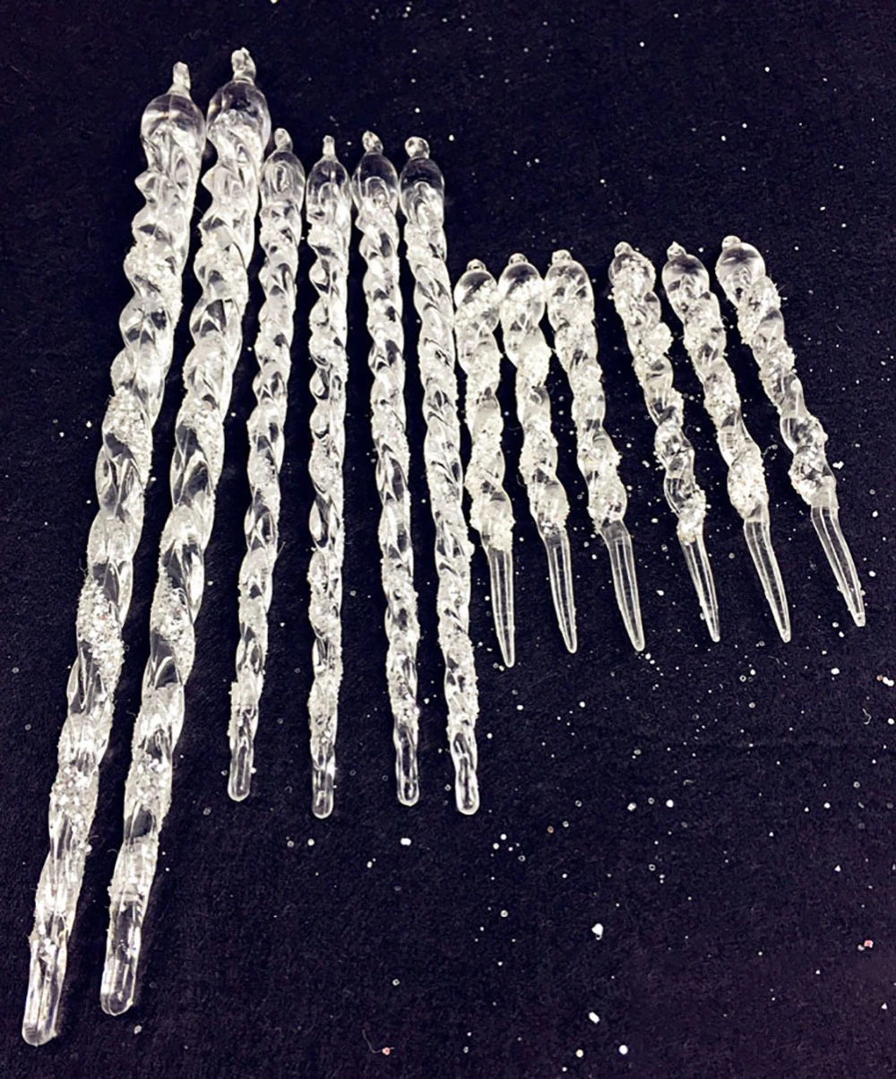 Pack Of 12 Clear Acrylic Hanging Icicle Ornaments For Christmas Tree Wedding Parties Decoration 5 Inch 9 Inch Ornaments For Christmas Ornaments For Weddingchristmas Ornaments Icicles Aliexpress