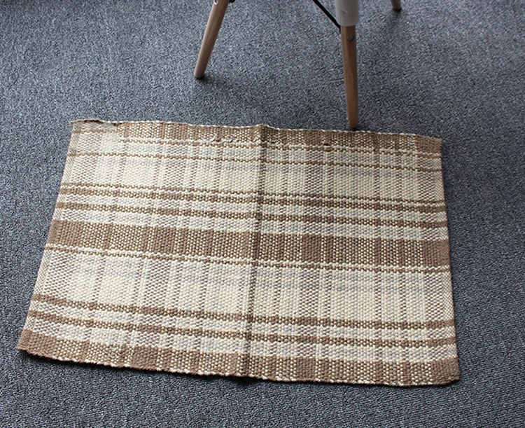 

India Manual Weave Wool Nation Wind Water Uptake Flax Color Camel Doormat Land Pad Padsgc193kilimyg40