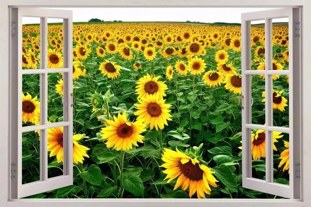 Free-shipping-pretty-sunflowers-Window-3D-Wall-Decal-Art-waterproof-Removable-Wallpaper-Forest-Mural-Sticker-Vinyl.jpg_640x640