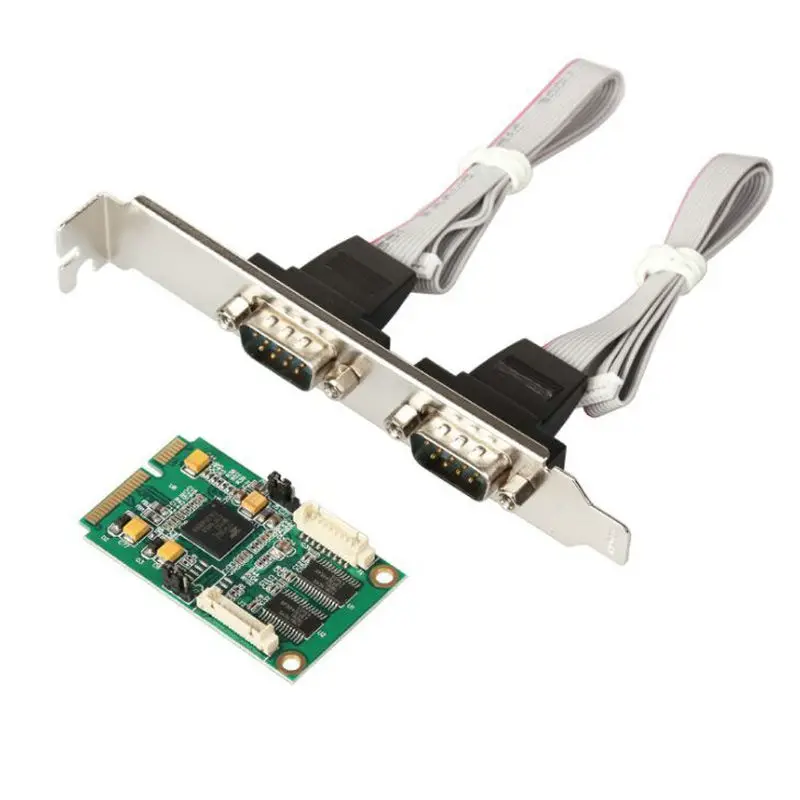 EXAR 17V352 Mini PCI Express 2 ports (RS232) db9 com half size mini