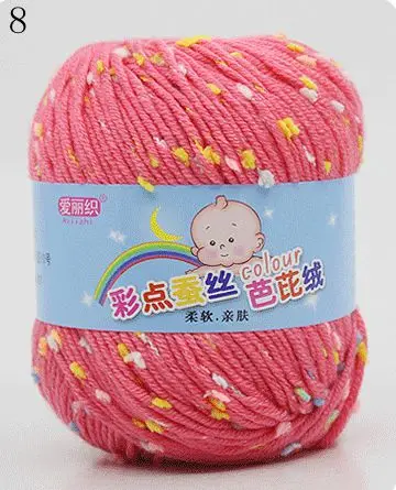 High Quality Baby Cotton Cashmere Yarn For Hand Knitting Crochet Worsted Wool Thread Colorful Eco-dyed Needlework 8