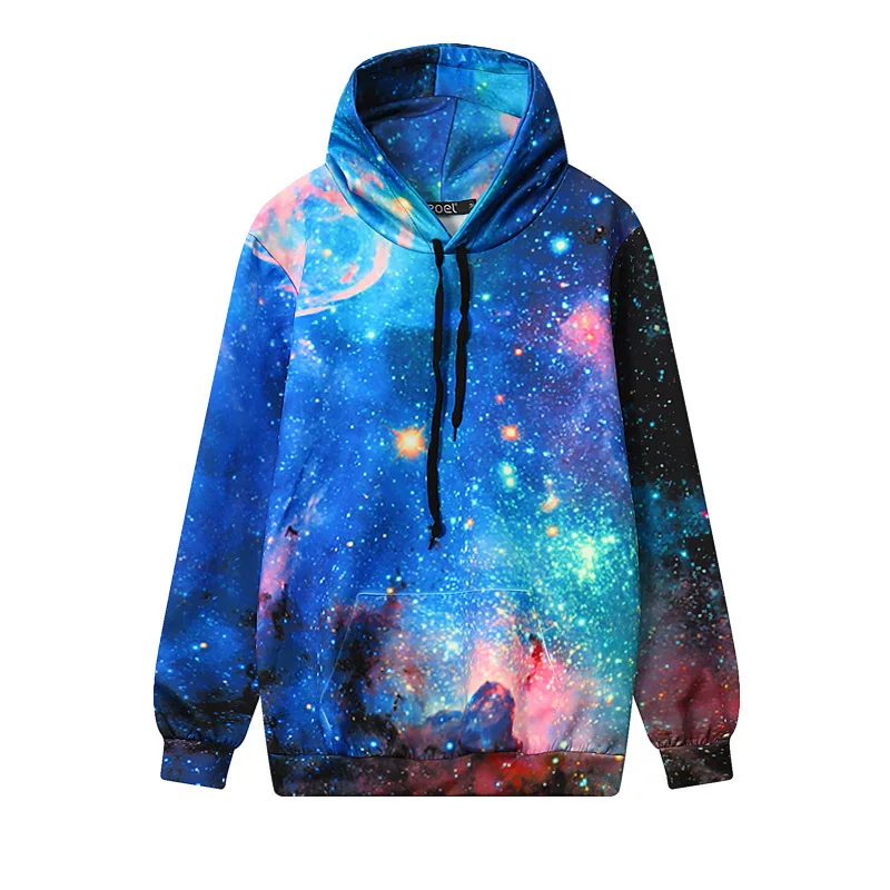 

Autumn New Harajuku Star 3d Print Couples Women's Tops Large Size
