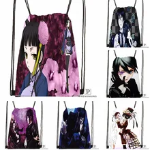 Пользовательский Черный Дворецкий Ciel Phantomhive походная сумка на шнурке милый рюкзак для детей(черная спинка) 31x40 см#180531-04-33