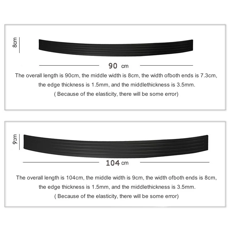 Для двери багажника автомобиля Защита от Краш полоса для автомобиля Стайлинг Защита от царапин полоса против царапин покрытие универсальное для внедорожника грузовика 41 дюймов
