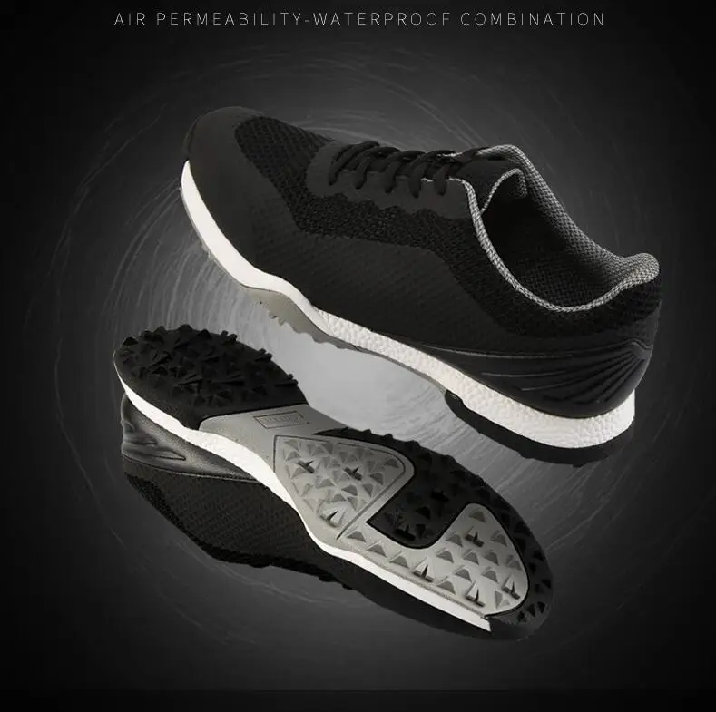 New MO EYES Men's Breathable Mesh Anti-slip Stud Waterproof Golf Shoes summer Comfortable and soft sneakers 39-44