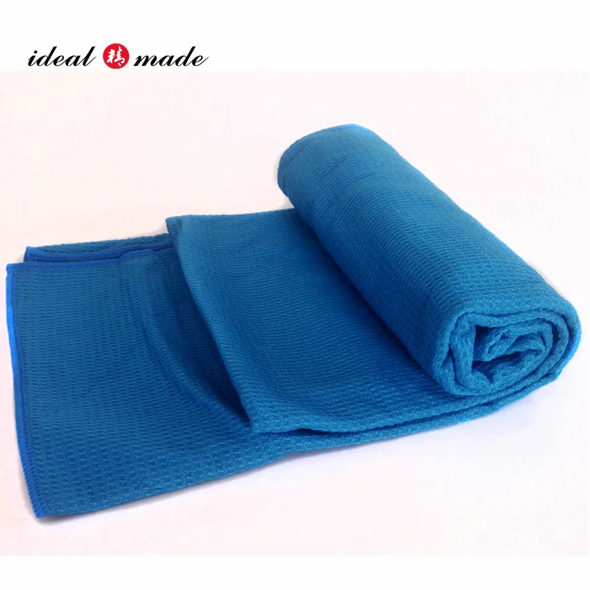 waffle yoga mat blue