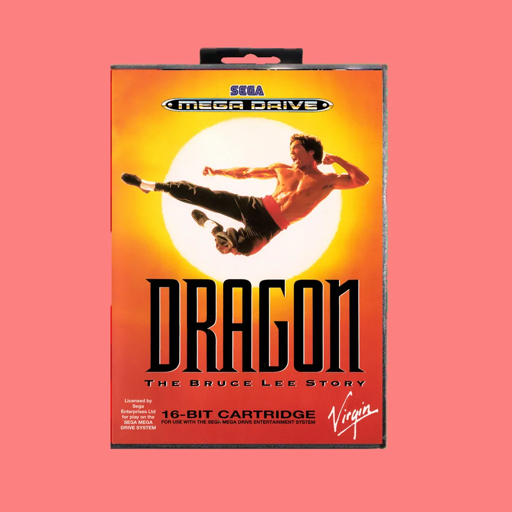 Игровая карта Dragon the bruce lee story 16 бит с розничной коробкой для Sega Genesis и Mega Drive |