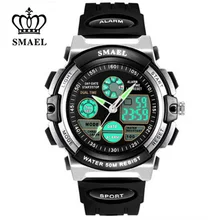 SMAEL Led-anzeige Digitale Kinder Uhr 50M Wasserdicht Kinder Sport Uhren Multifunktions Quarz Jungen/Mädchen Studenten Armbanduhr