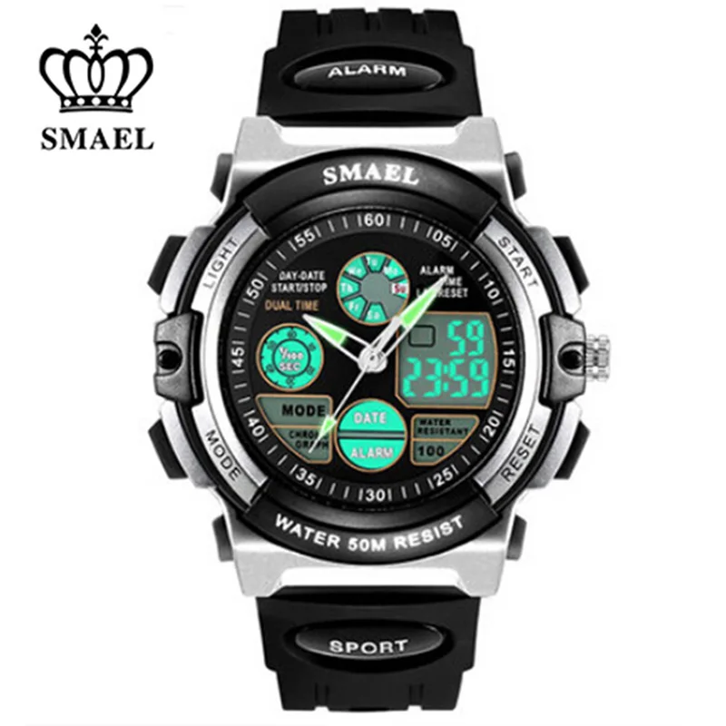 En Ligne SMAEL Enfants LED Affichage Numérique Montre 50 m Étanche Enfants Montres De Sport Multifonction Quartz Garçons Filles Étudiants Montre Bracelet