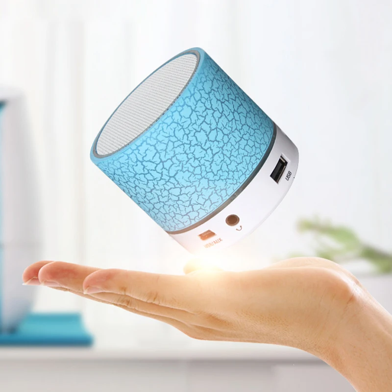 Колонка светодиодный мини Беспроводной Bluetooth Динамик TF USB FM Портативный музыку