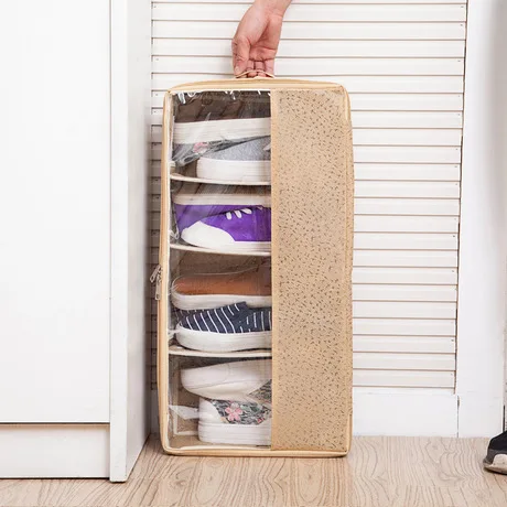 

Storage Boxes & Bins shoe box Home long boots storage box folding box transparent window shoes organizer sale portable dustproof