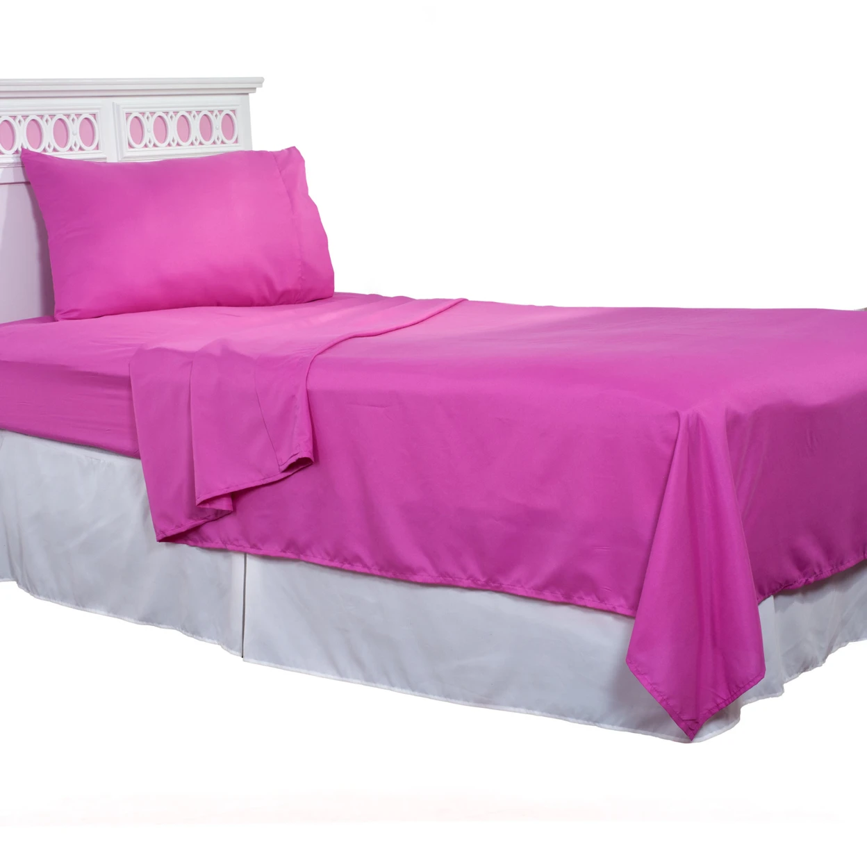 Lavish Home Series 1200 3 Piece Twin Sheet Set - Pink (2)