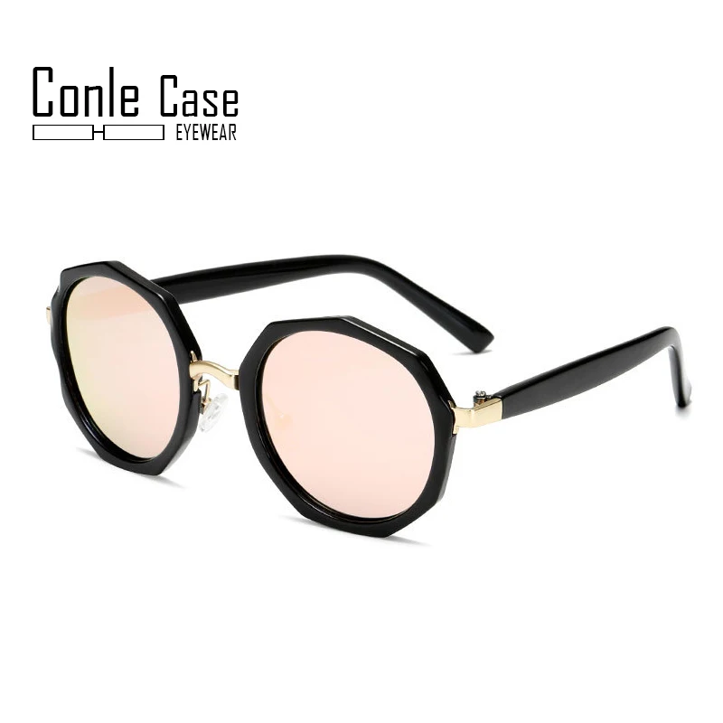 Conle случае поляризованные солнцезащитные очки детей Персонализированная круглая рамка Анти-УФ тень многоцветный для мальчиков и девочек солнцезащитные очки