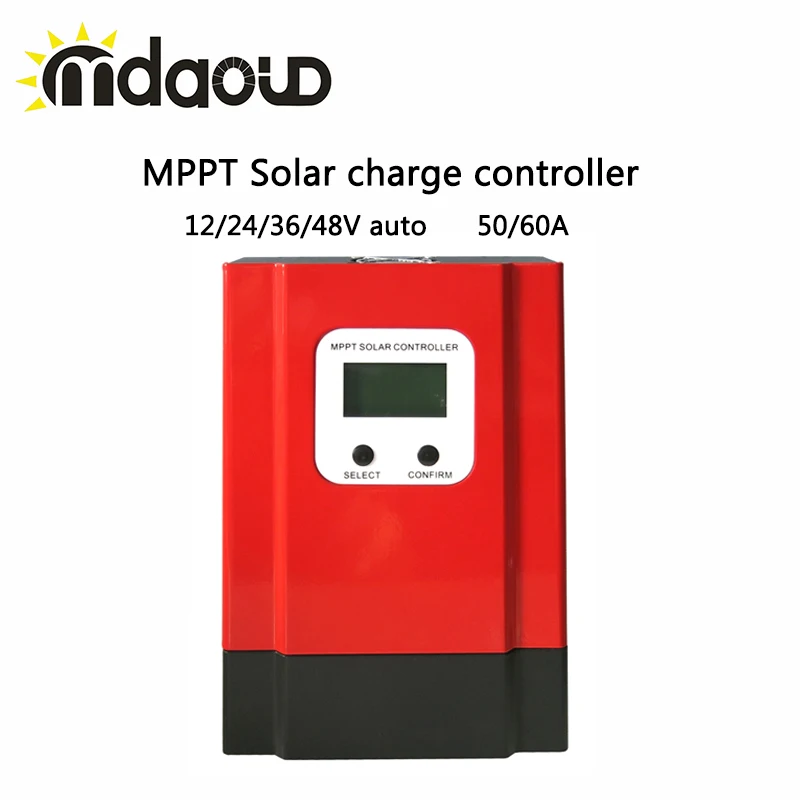 

50A/60A Smart MPPT Solar Charge Controller 12/24/36/48V Auto Recognition Max.PV input 150VDC with LCD display and RS485 Port