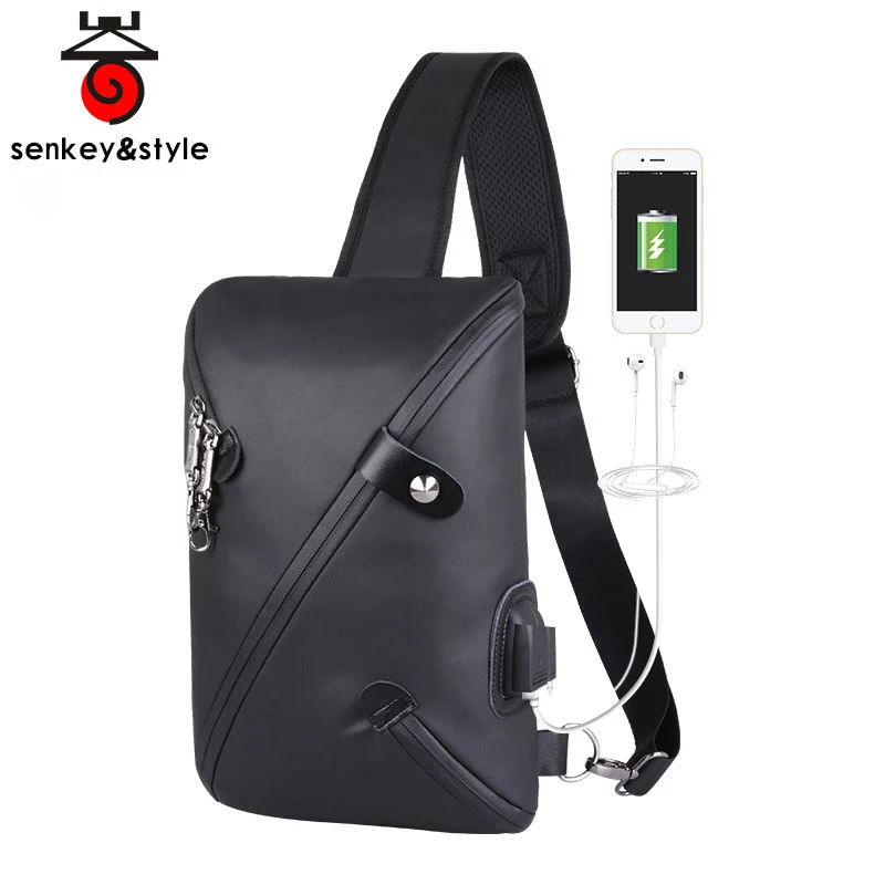 

2019 New Multifunction Crossbody Bag for Men Anti-theft Shoulder Messenger Bags Male Waterproof Short Trip Chest Bag Oxford