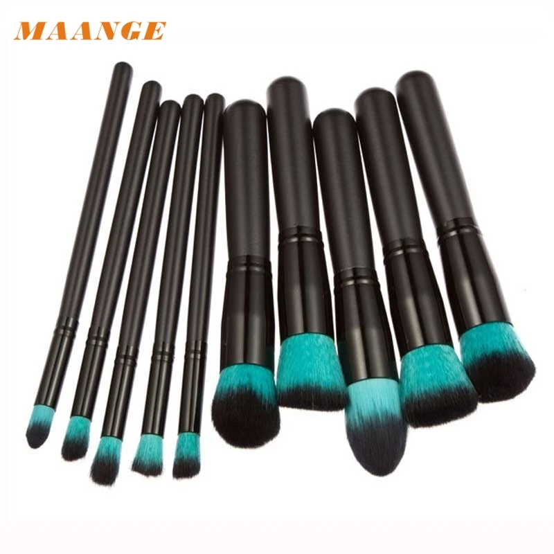 

MAANGE 10pcs Makeup Brushes Set Powder Foundation Eyeshadow Tool U6915