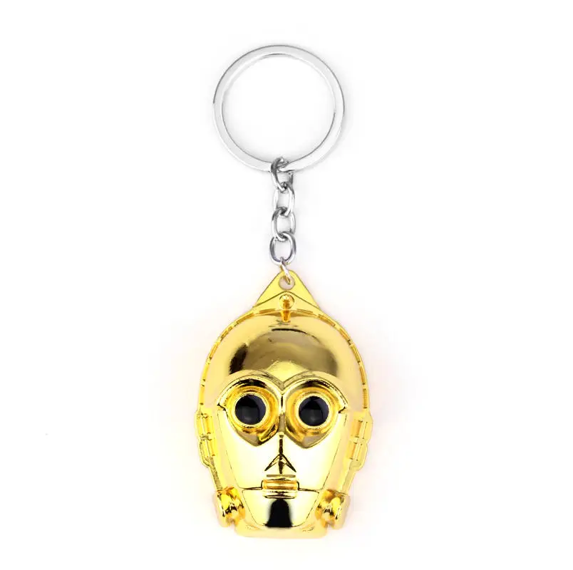 

dongsheng Star Wars Helmet Key Chain Darth Vader UFO Gold Mask Altman Keychain Robot Keychain Pendant Charms Accessories -50